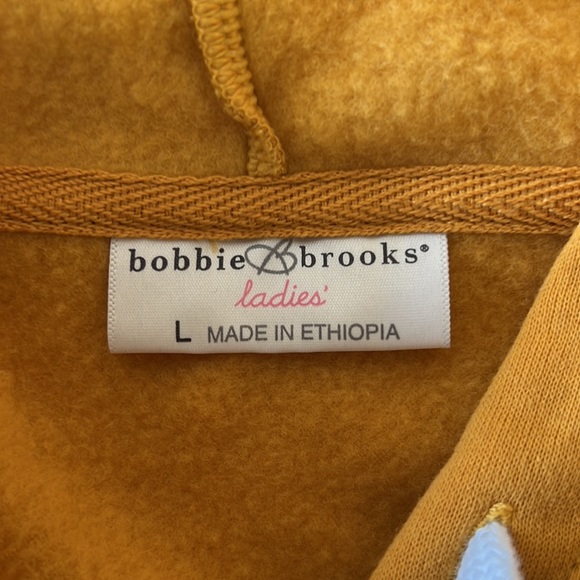 Bobbie Brooks 'Warning: I Really Don't Care' Hooded Sweater Hoodie Sweatshirt L - Picture 7 of 7